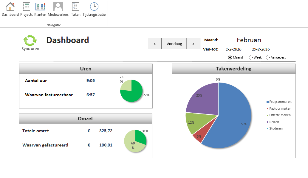 Urenregistratie in Excel voor ZZP